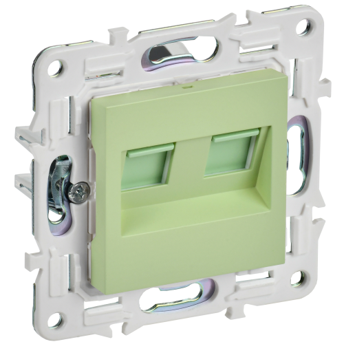 SKANDY Розетка компьютерная двойная RJ45 кат.6 SK-K04G мятный IEK