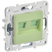SKANDY Розетка компьютерная двойная RJ45 кат.6 SK-K04G мятный IEK SKANDY Розетка компьютерная двойная RJ45 кат.6 SK-K04G мятный IEK