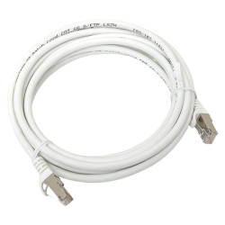 Патч-корд TERACOM CS Cat.6A экран. S/FTP LSZH белый (3,0м)