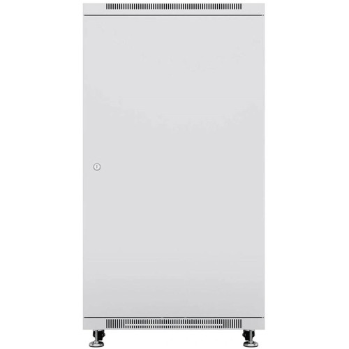 Шкаф коммутационный Cabeus (SH-05C-12U60/60) напольный 12U 600x600мм пер.дв.стекл металл 800кг серый 500мм 730мм IP20 сталь