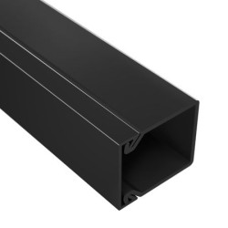 Кабель-канал (короб) с крышкой, с плоской основой, цвет чёрный TA-EN 25x30