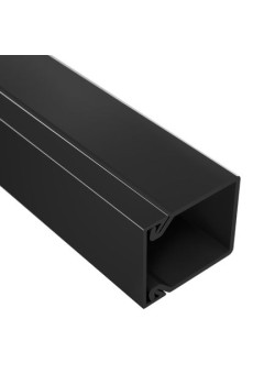 Кабель-канал (короб) с крышкой, с плоской основой, цвет чёрный TA-EN 25x30