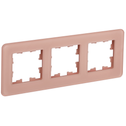 BRITE Рамка 3-местная РУ-3-2-Бр стекло дымчатый RE IEK