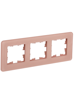BRITE Рамка 3-местная РУ-3-2-Бр стекло дымчатый RE IEK