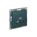 ATLASDESIGN USB РОЗЕТКА A + тип-C 45Вт высокоскор.заряд. QC, PD, механизм, ИЗУМРУД ATLASDESIGN USB РОЗЕТКА A + тип-C 45Вт высокоскор.заряд. QC, PD, механизм, ИЗУМРУД