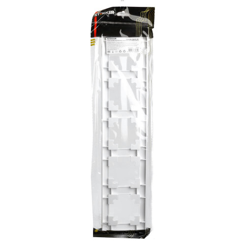 Рамка STEKKER, PFR00-7005-01 5-местная, пластик, серия Катрин, белый Рамка STEKKER, PFR00-7005-01 5-местная, пластик, серия Катрин, белый
