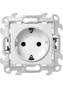 Розетка 1-м СП Simon 24 16А IP20 2P+E Push&Go защ. шторки механизм бел. Simon 2420432-030