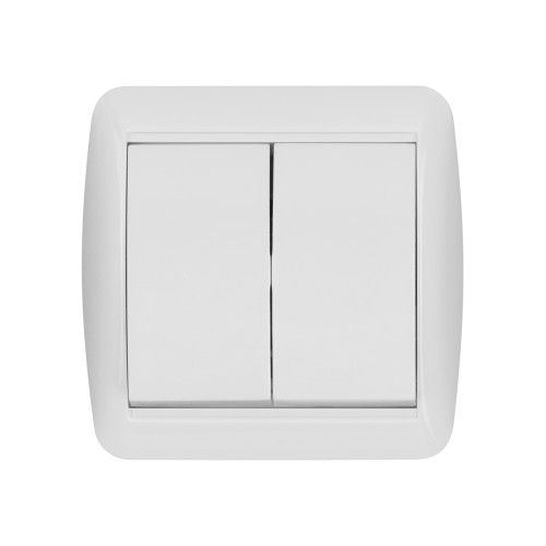 Выключатель 2-кл. открытой установки IP44 10А белый 