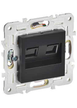 SKANDY Розетка компьютерная двойная RJ45 кат.5E SK-K03Bl черный IEK