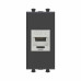 Компьютерная розетка RJ-45 без шторки модульная, кат.6 экранированная, Avanti, черный матовый, 1 модуль Компьютерная розетка RJ-45 без шторки модульная, кат.6 экранированная, Avanti, черный матовый, 1 модуль