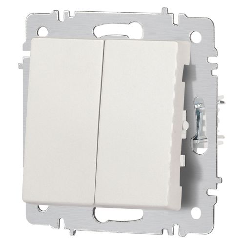 Выключатель 2-кл. СП Accent 6-104-06 10А IP20 250В AL/CU перламутр. Intro Б0063491 Выключатель 2-кл. СП Accent 6-104-06 10А IP20 250В AL/CU перламутр. Intro Б0063491