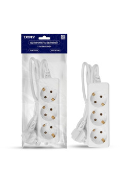 Удлинитель 3х5м с заземл. 16А 3х1 TOKOV ELECTRIC TKE-C01-BU3-5-1-Z