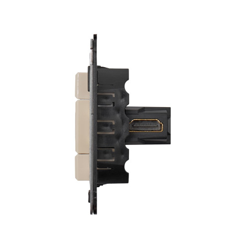 HDMI розетка одинарная в стену, тип А-А, Avanti, ванильная дымка HDMI розетка одинарная в стену, тип А-А, Avanti, ванильная дымка