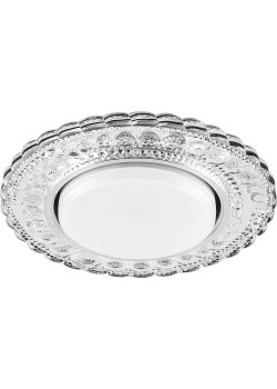 Светильник встраиваемый с белой LED подсветкой Feron CD4024 потолочный GX53 без лампы прозрачный
