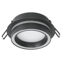 Светильник потолочный встраиваемый, 15W 230V GX53, черный, круг, без лампы, DL514, Feron