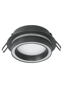 Светильник потолочный встраиваемый, 15W 230V GX53, черный, круг, без лампы, DL514, Feron