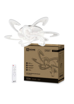 Светильник светодиодный ELEGANT ORBIT 120Вт 3000-6500К 8400лм 230В 925х810х120мм с пультом ДУ бел. IN HOME 4690612051574