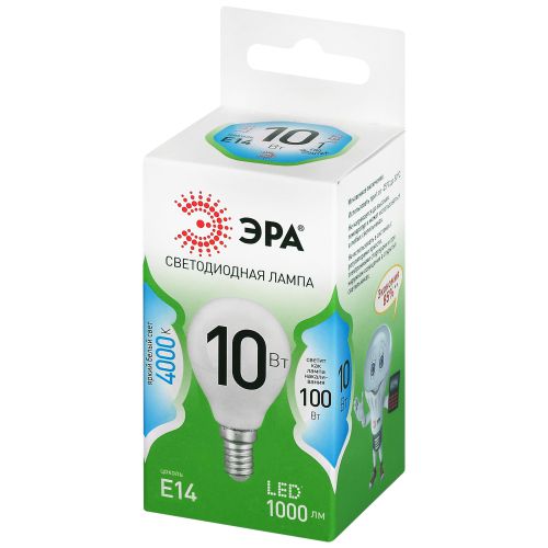 Лампа светодиодная GREEN LINE P45-10W-840-E14 GL 10Вт шар 4000К яркий свет бел. E14 Эра Б0067021 Лампа светодиодная GREEN LINE P45-10W-840-E14 GL 10Вт шар 4000К яркий свет бел. E14 Эра Б0067021