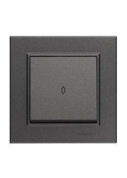 Переключатель проходной 1-кл. СП Karea 10А IP20 дым. металлик Makel 56050005