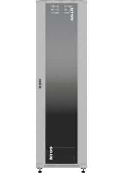 Шкаф серверный NTSS Премиум (NTSS-R42U60100GS) напольный 42U 600x1000мм пер.дв.стекл металл 900кг серый 910мм 1987мм IP20 сталь укомплектованный