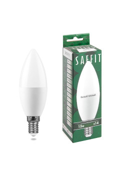 Лампа светодиодная SAFFIT SBC3715 Свеча E14 15W 230V 2700K
