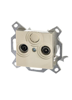 Розетка телевизионная проходная TV/R Levit 7дБ сл. кость ABB 2CHH083607A6017