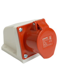 Розетка стационарная ST-114 16А 380В 3P+PE IP44, RST16-114-44, Stekker