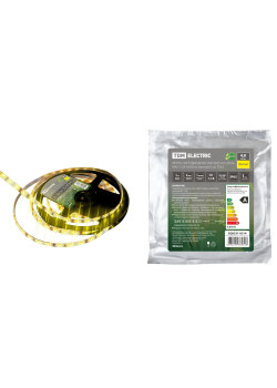 Лента светодиодная SMD2835-60 LED/м-IP65-12 В-4,8 Вт/м-желтый (5 м) TDM