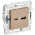 SKANDY Розетка USB A+C 18Вт SK-R13Sa песочный IEK SKANDY Розетка USB A+C 18Вт SK-R13Sa песочный IEK