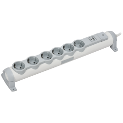 COMFORT Удлинитель У06К 6 мест 2P+PE 3м 3х1,5мм2 16А USB A+C 20Вт белый IEK