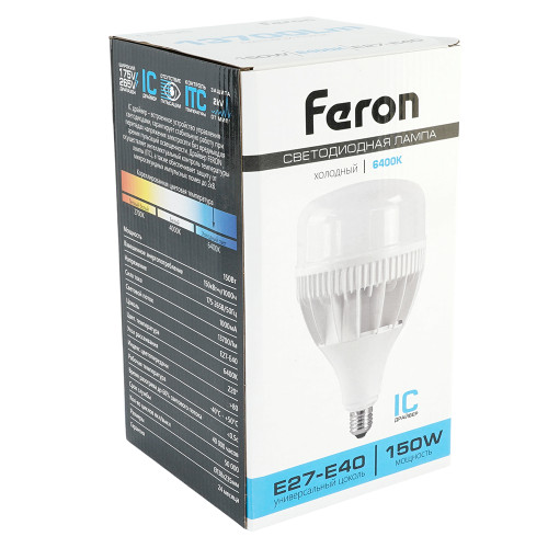 Лампа светодиодная Feron LB-65 E27-E40 150W 175-265V 6400K Лампа светодиодная Feron LB-65 E27-E40 150W 175-265V 6400K