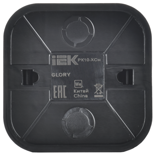 GLORY Розетка для открытой установки компьютерная RJ45 кат.5E РК10-ХСм сталь матовый IEK