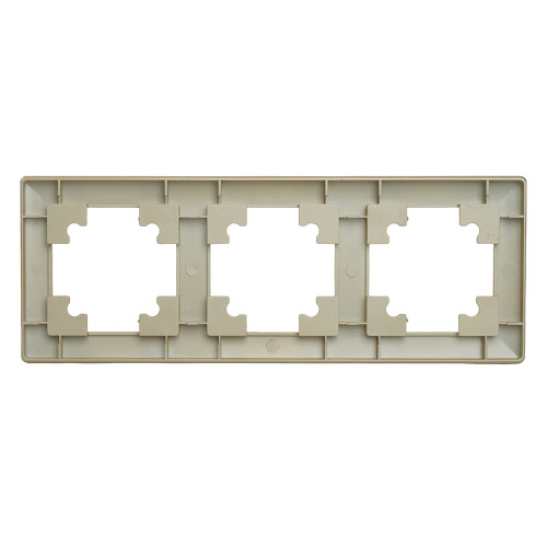 Рамка STEKKER, PFR00-7003-08 3-местная, пластик, серия Катрин, золото Рамка STEKKER, PFR00-7003-08 3-местная, пластик, серия Катрин, золото