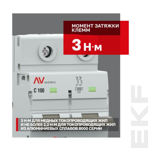 AV-125 2P 100A (C) 10kA EKF AVERES