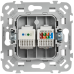 FLITE Розетка 2-местная RJ45/RJ11 категория 5Е/3 UTP РКТ5е/3-2-0-ФлБ белый IEK FLITE Розетка 2-местная RJ45/RJ11 категория 5Е/3 UTP РКТ5е/3-2-0-ФлБ белый IEK