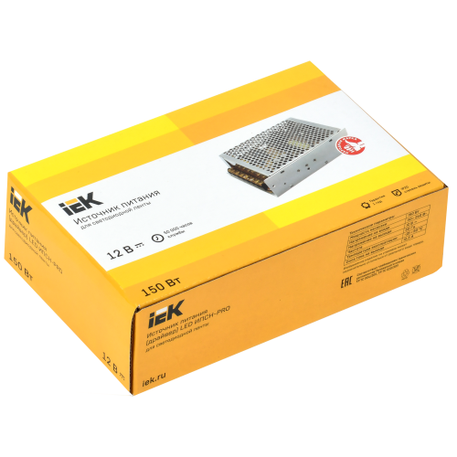 Драйвер LED ИПСН-PRO 150Вт 12В блок-клеммы IP20 IEK