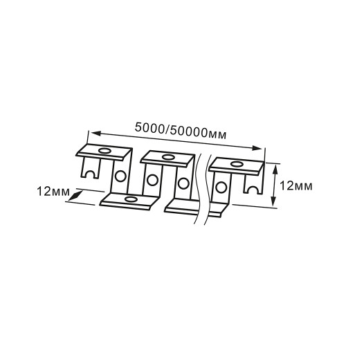 Крепеж гибкий для светодиодной ленты 220V LS721 (2835),  LD721-05 FERON