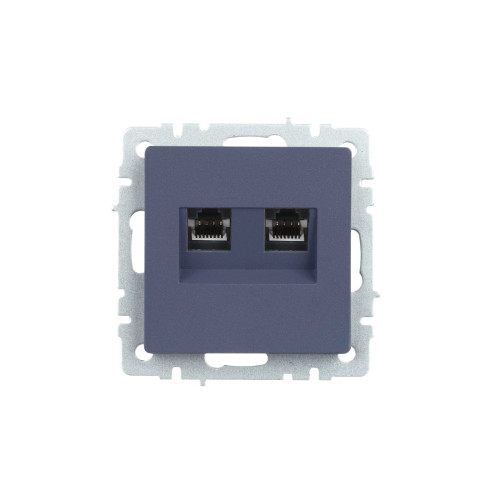 BRITE Розетка двойная RJ11+RJ45 кат.5E РК/Т12-БрМ маренго IEK BRITE Розетка двойная RJ11+RJ45 кат.5E РК/Т12-БрМ маренго IEK