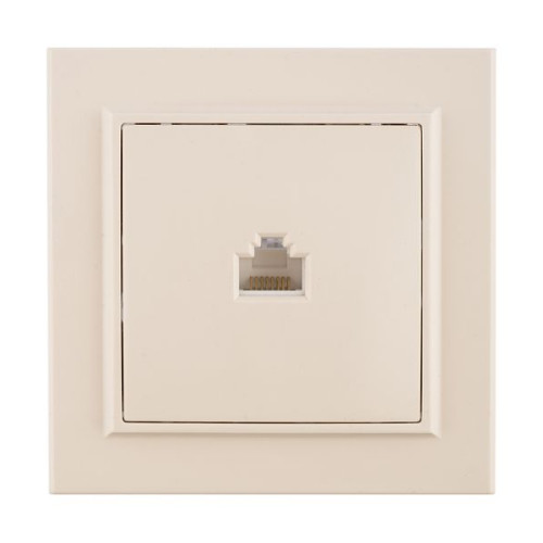 Минск Розетка RJ-45 1-мест. СП бежевый EKF