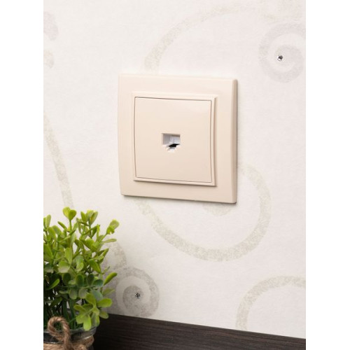 Минск Розетка RJ-45 1-мест. СП бежевый EKF