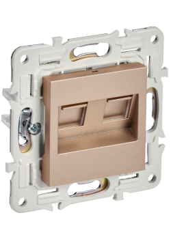 SKANDY Розетка компьютерная двойная RJ45 кат.6 SK-K04Sa песочный IEK