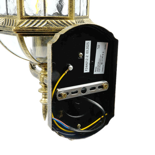 Светильник садово-парковый Feron PL130 шестигранный на стену вверх 60W E27 230V, черное золото Светильник садово-парковый Feron PL130 шестигранный на стену вверх 60W E27 230V, черное золото