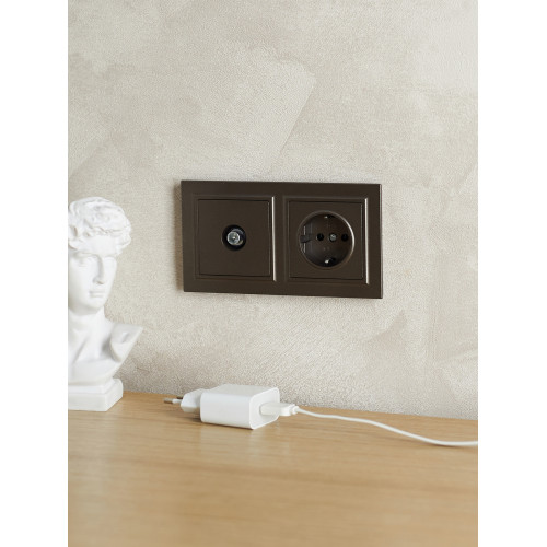 BRITE Рамка 2-местная IP44 РУ-2-БрТБ-44 темная бронза IEK BRITE Рамка 2-местная IP44 РУ-2-БрТБ-44 темная бронза IEK