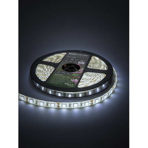 Лента светодиодная SMD5050-60 LED/м-IP65-12 В-14,4 Вт/м-6000 К (5 м) блистер TDM Лента светодиодная SMD5050-60 LED/м-IP65-12 В-14,4 Вт/м-6000 К (5 м) блистер TDM