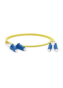 Патч-корд FC-D2-9-LC/UR-LC/UR-H-1M-LSZH-YL волоконно-оптический (шнур) SM 9/125 (OS2) LC/UPC-LC/UPC duplex LSZH 1м Hyperline 28074