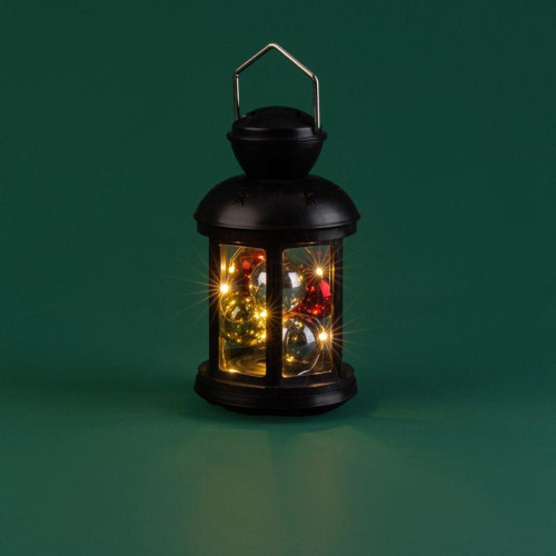 Фонарь декоративный 12х12х20.6см с шариками тепл. бел. корпус черн. Neon-Night 513-061 Фонарь декоративный 12х12х20.6см с шариками тепл. бел. корпус черн. Neon-Night 513-061