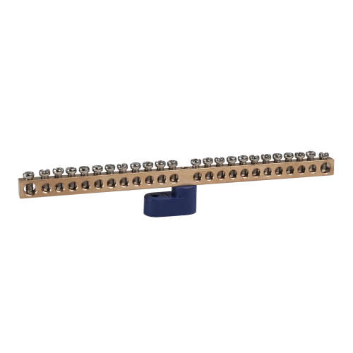 Шина нулевая с одним изолятором OptiKit BB-O-N-S-24-6х9-синий