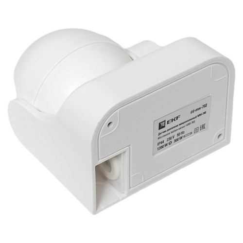 Микроволновый датчик движения бел. 1200Вт 180гр. до 15м IP44 MW-702 EKF Микроволновый датчик движения бел. 1200Вт 180гр. до 15м IP44 MW-702 EKF