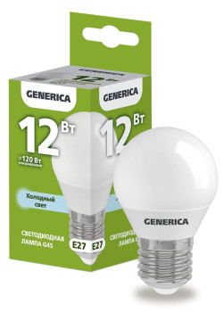 Лампа светодиодная/ Лампа светодиодная G45 шар 12Вт 230В 6500К E27 GENERICA