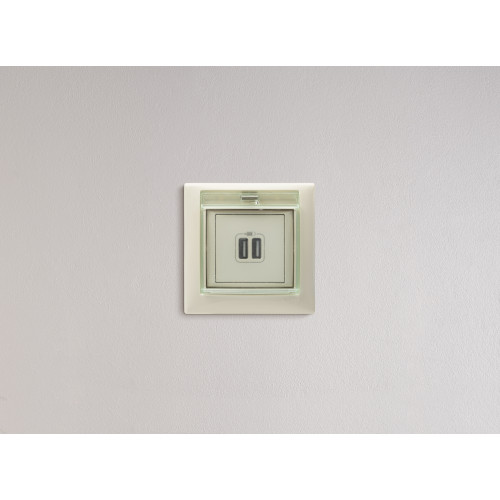 VALENA Розетка USB A + A 15Вт слоновая кость VALENA Розетка USB A + A 15Вт слоновая кость